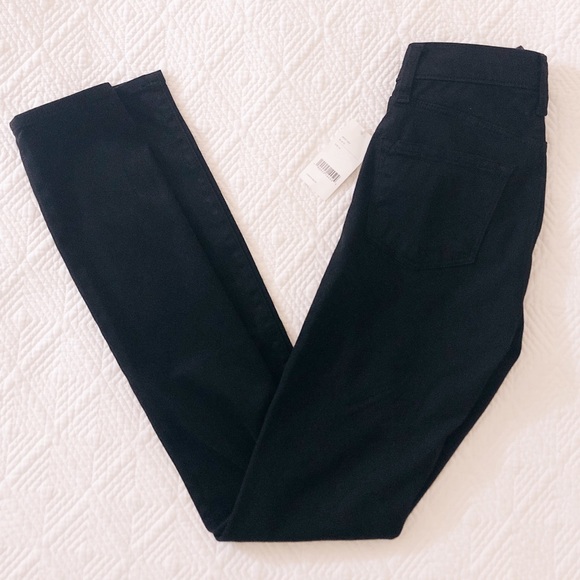NWT J Brand 485 Mid Rise Skinny Black Sateen Jeans - Picture 5 of 6